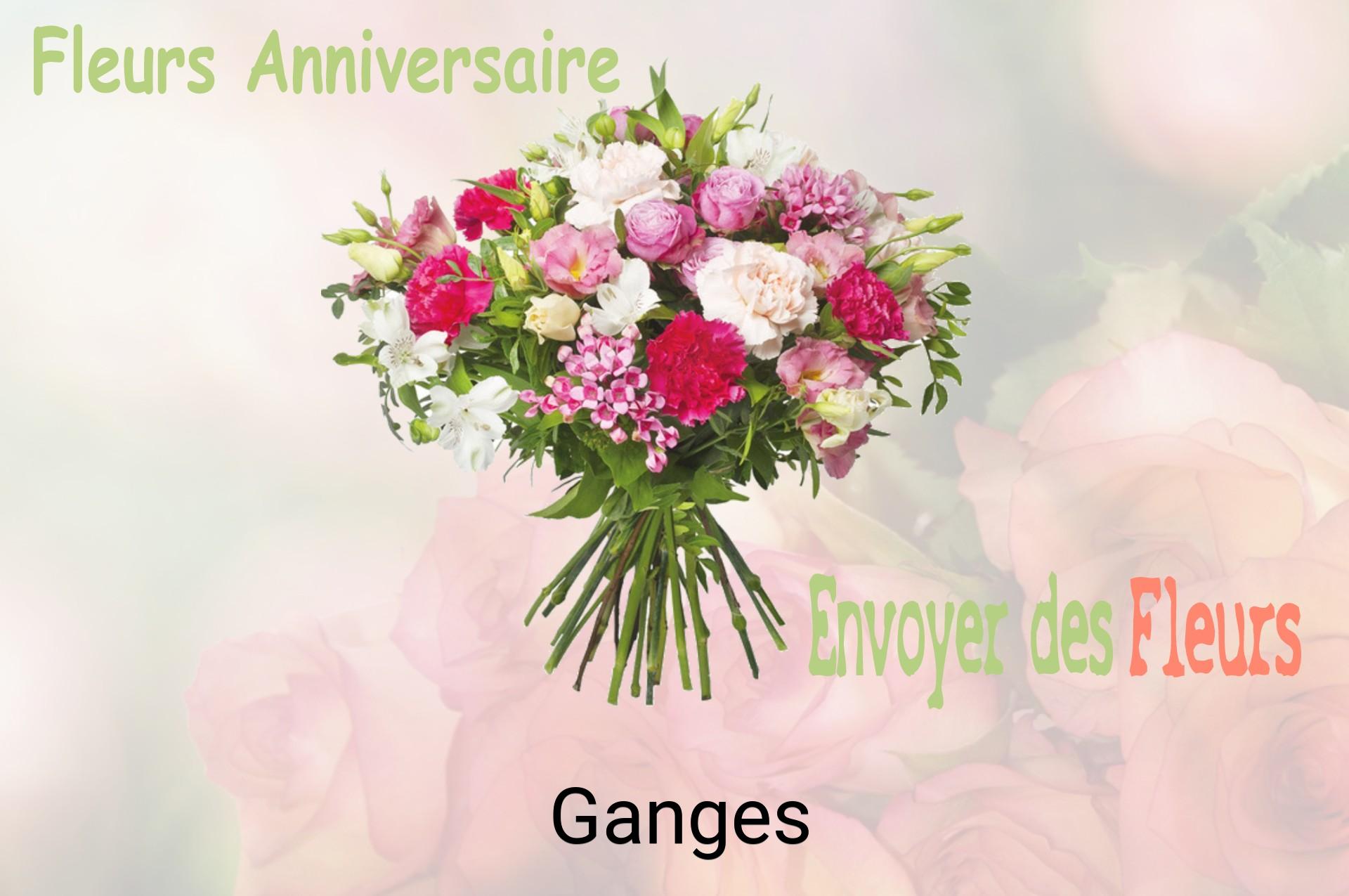 Bouquet de fleurs d’anniversaire livré à Ganges