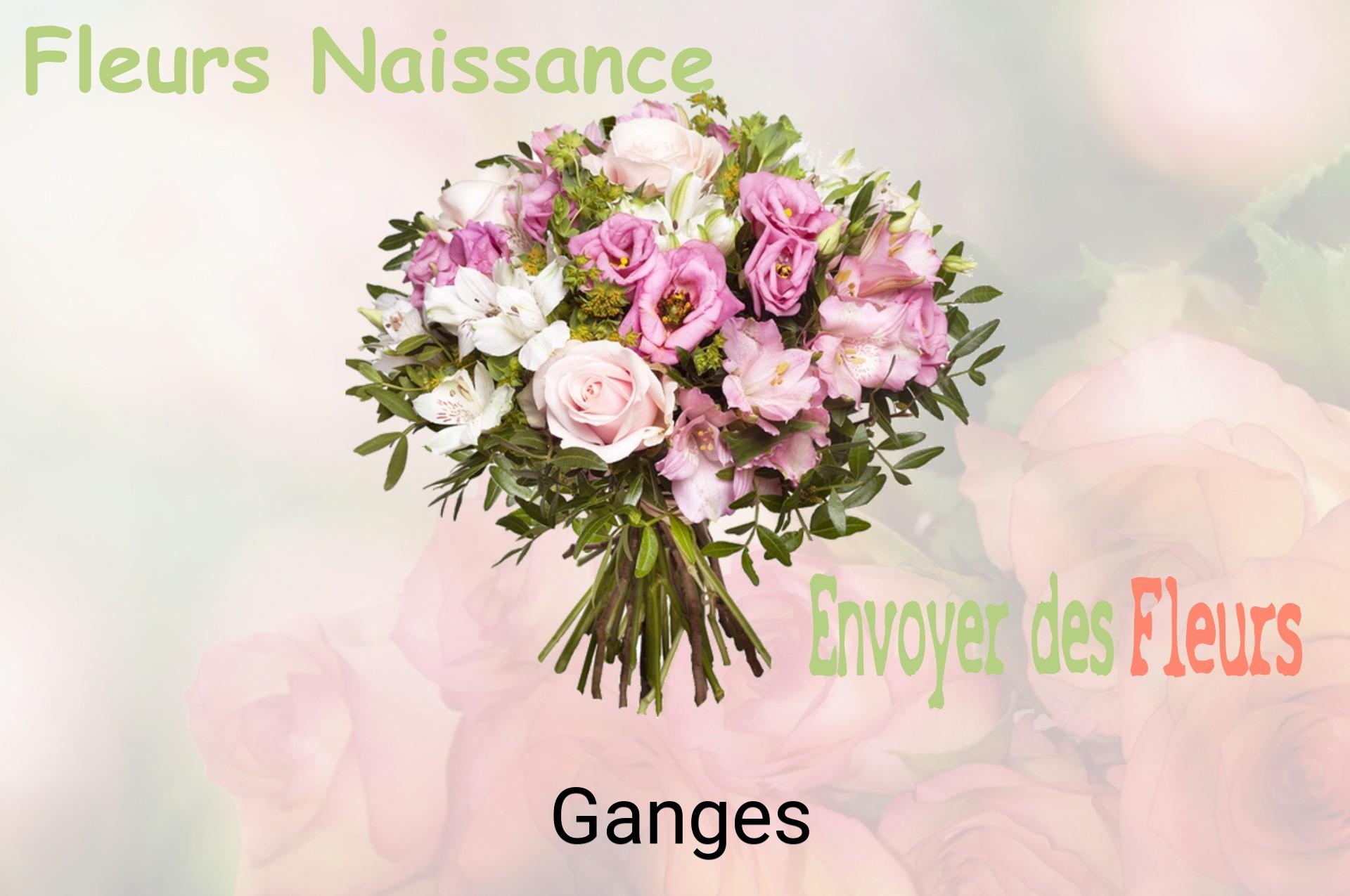 Bouquet de fleurs de naissance livré à Ganges
